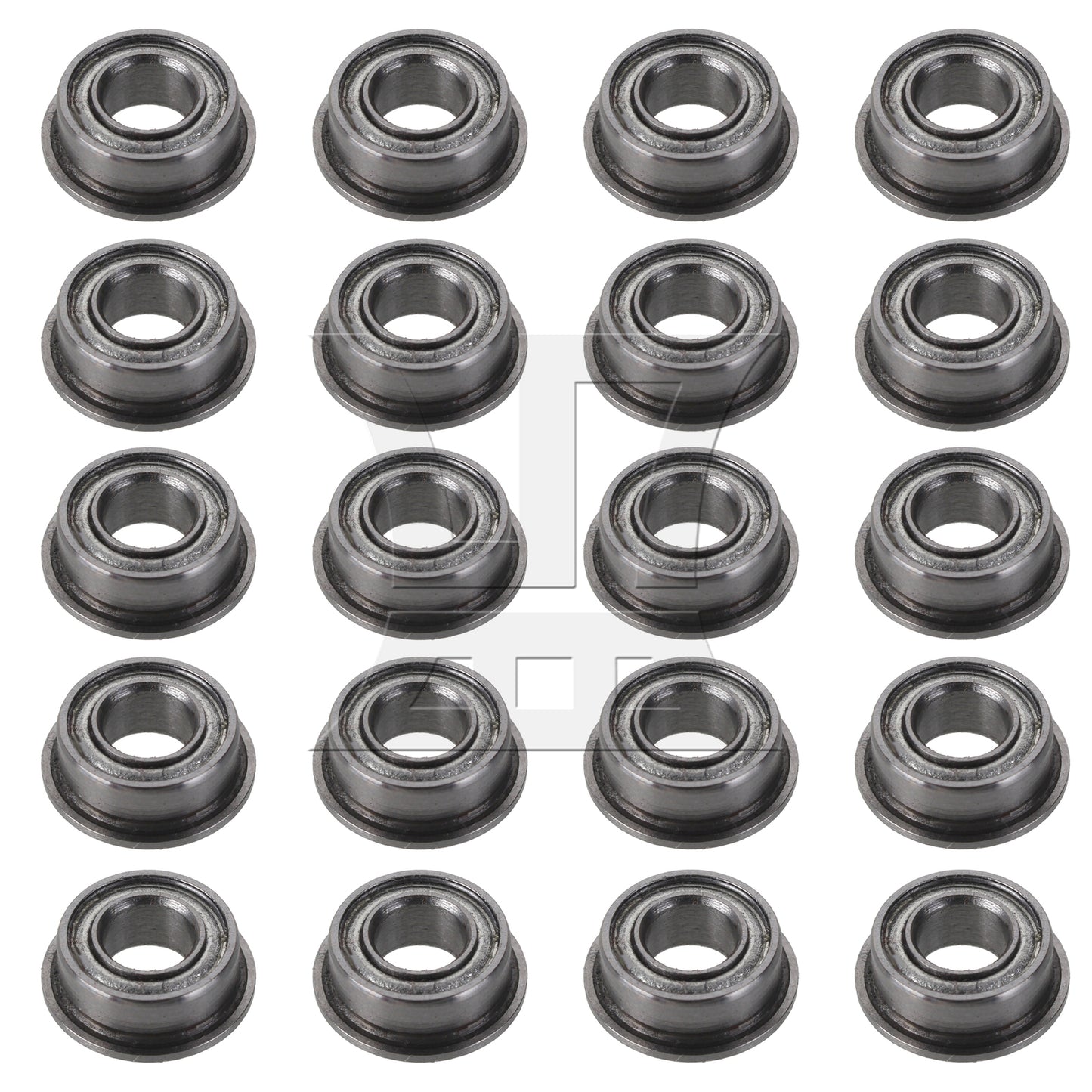 BQLZR  Silver Zinc Alloy Shielded Flanged Model Ball Flange Bearing 3 x 6 x 2.5mm
