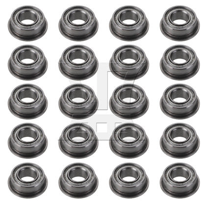 BQLZR  Silver Zinc Alloy Shielded Flanged Model Ball Flange Bearing 3 x 6 x 2.5mm