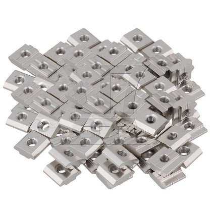 BQLZR T Sliding Nut Drop In M6 for 30 Series European Aluminum Slot Silver