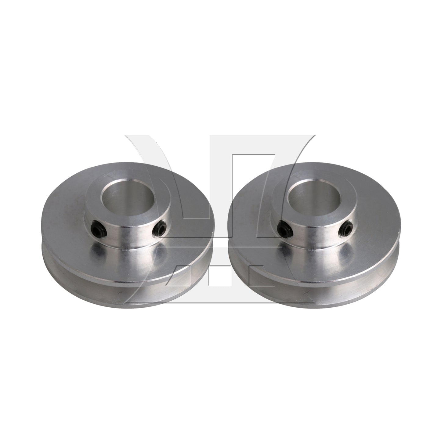 BQLZR 2Pieces Aluminum 4.1x1.2cm Groove Step Pulley for Milling Machine Silver