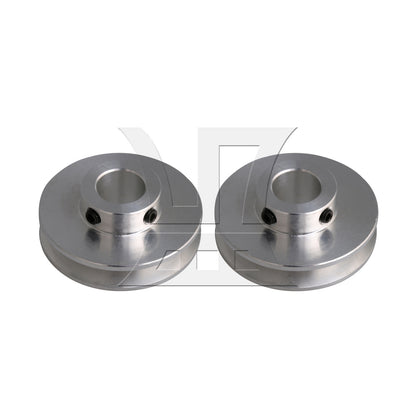BQLZR 2Pieces Aluminum 4.1x1.2cm Groove Step Pulley for Milling Machine Silver