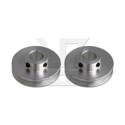 BQLZR 2Pieces Aluminum 4.1x1.2cm Groove Step Pulley for Milling Machine Silver