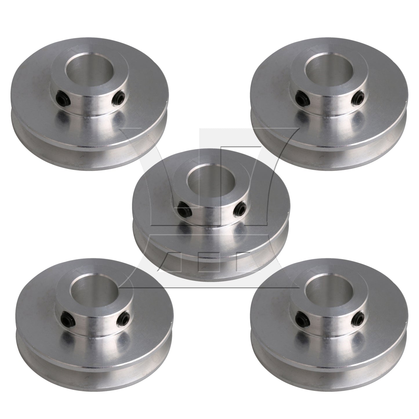 BQLZR 2Pieces Aluminum 4.1x1.2cm Groove Step Pulley for Milling Machine Silver