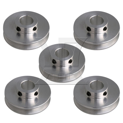 BQLZR 2Pieces Aluminum 4.1x1.2cm Groove Step Pulley for Milling Machine Silver