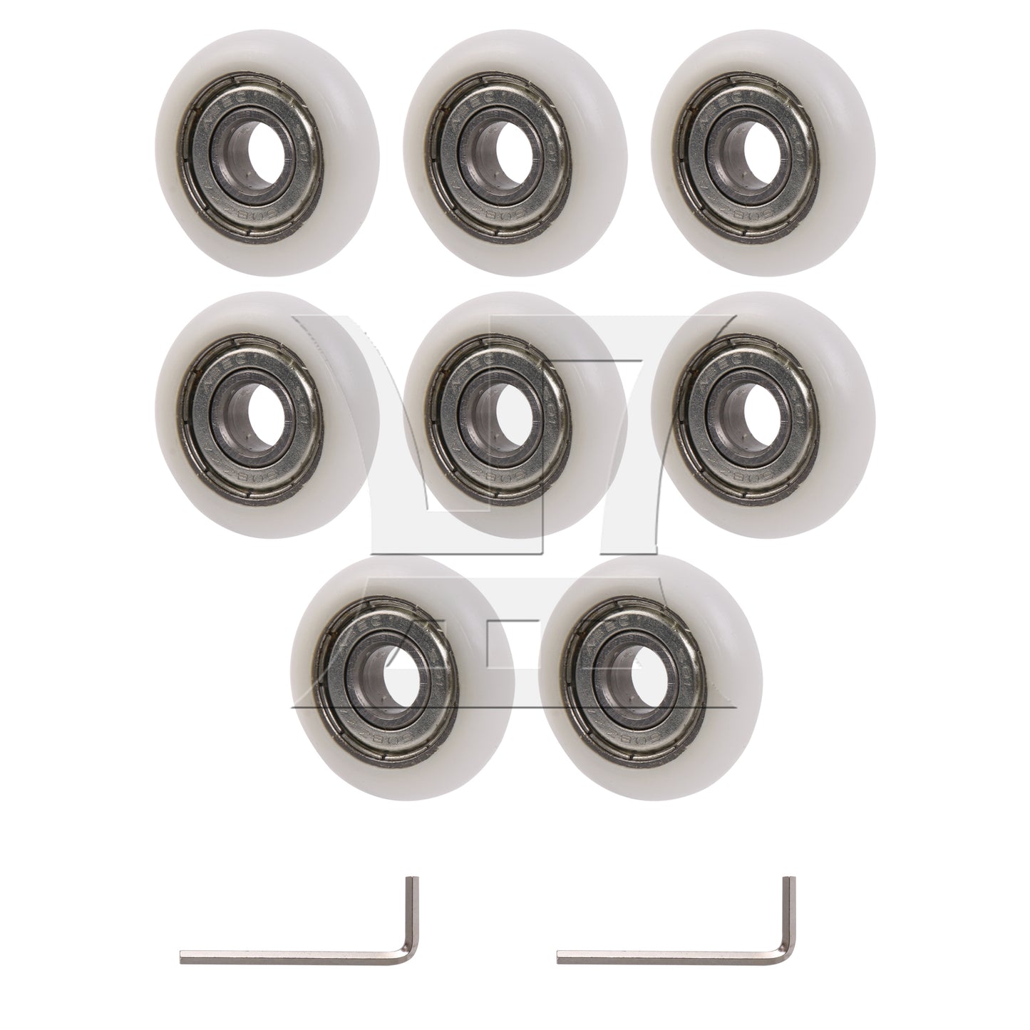 BQLZR White Ball Bearing Guide Pulley Roller Round Wheel 8x30x8.5mm for Window
