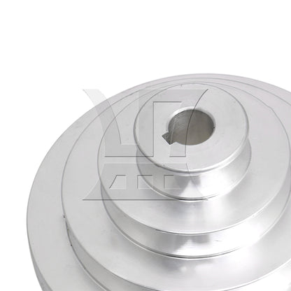 BQLZR 2 Pieces A Type V-Shaped Pagoda Pulley 4 Step Pulley Belt 16mm Bore