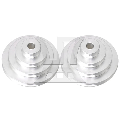 BQLZR 2 Pieces A Type V-Shaped Pagoda Pulley 4 Step Pulley Belt 16mm Bore