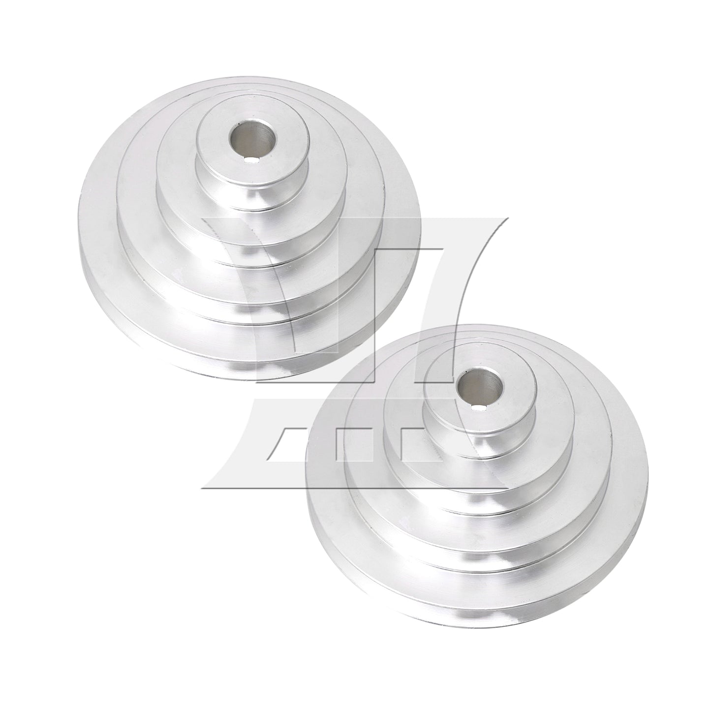 BQLZR 2 Pieces A Type V-Shaped Pagoda Pulley 4 Step Pulley Belt 16mm Bore