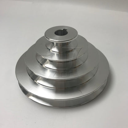 BQLZR 2 Pieces A Type V-Shaped Pagoda Pulley 4 Step Pulley Belt 16mm Bore
