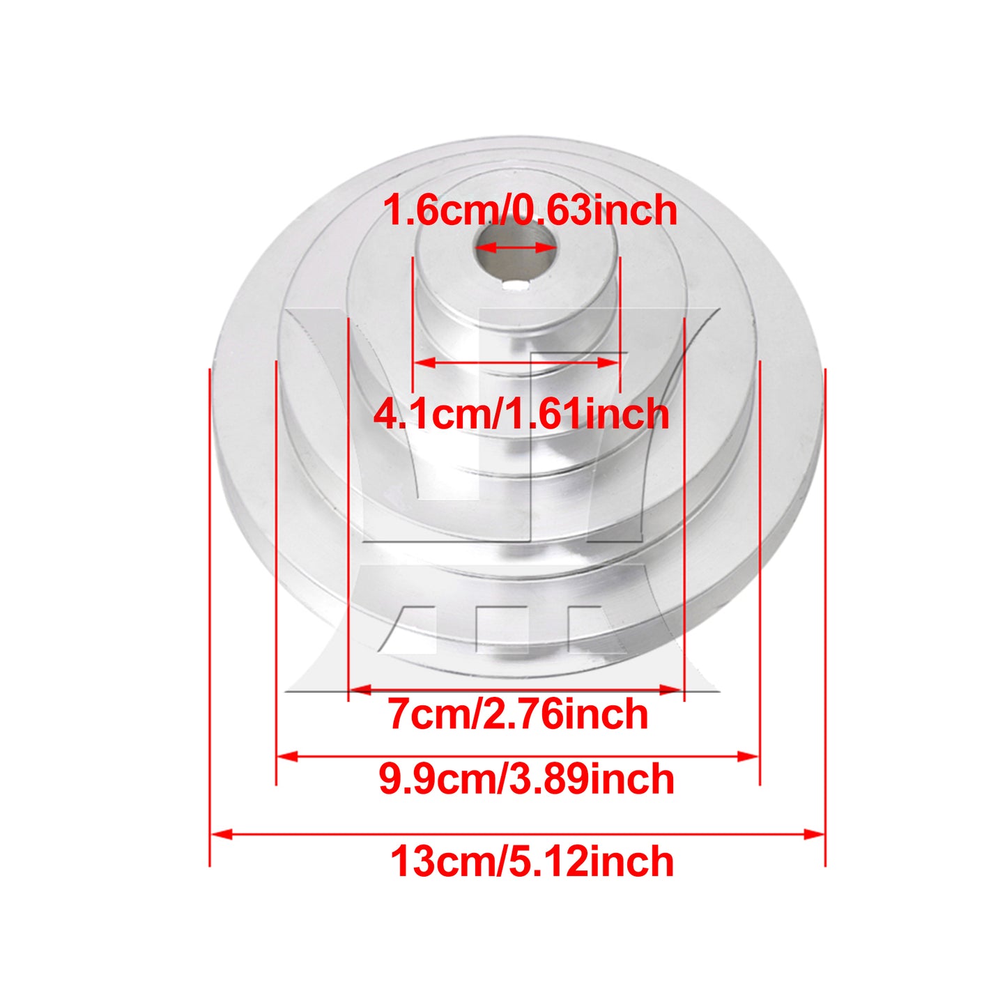 BQLZR 2 Pieces A Type V-Shaped Pagoda Pulley 4 Step Pulley Belt 16mm Bore