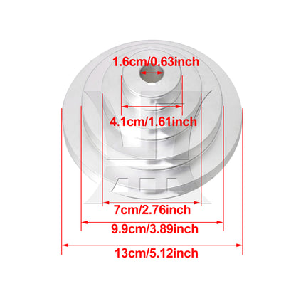 BQLZR 2 Pieces A Type V-Shaped Pagoda Pulley 4 Step Pulley Belt 16mm Bore