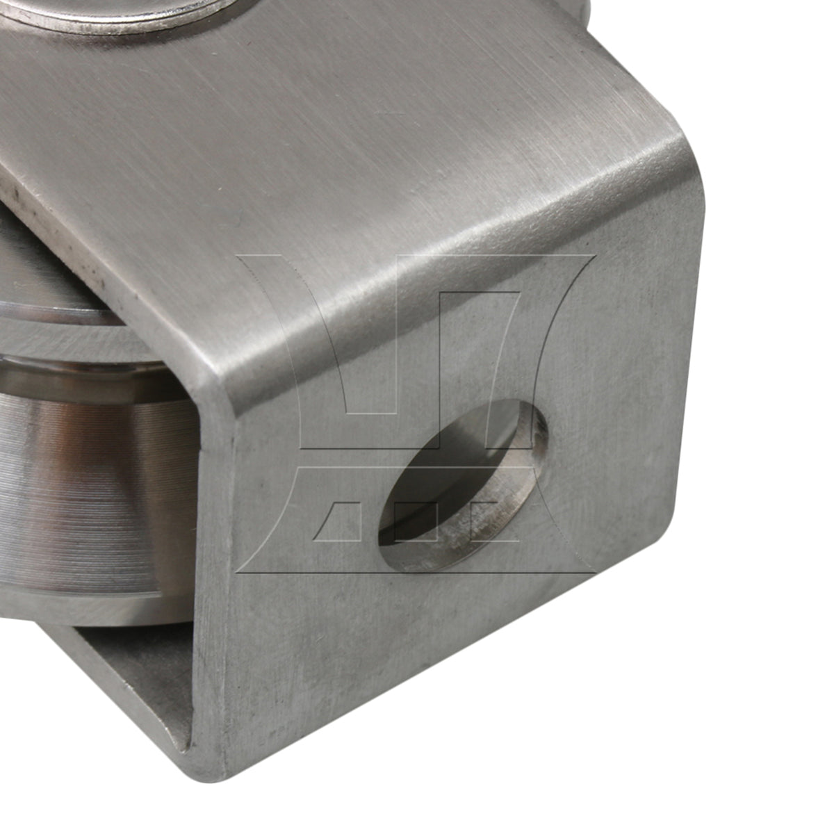 BQLZR  5.3cm Dia 201 Stainless Steel V Type Industrial Heavy Fixed Pulley