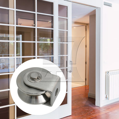 BQLZR  5.3cm Dia 201 Stainless Steel V Type Industrial Heavy Fixed Pulley