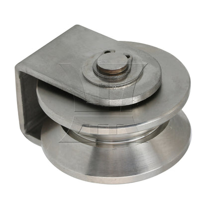 BQLZR  5.3cm Dia 201 Stainless Steel V Type Industrial Heavy Fixed Pulley