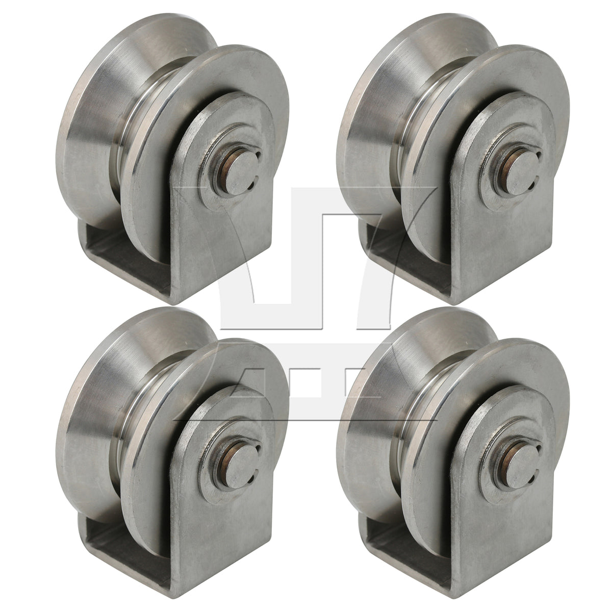 BQLZR  5.3cm Dia 201 Stainless Steel V Type Industrial Heavy Fixed Pulley
