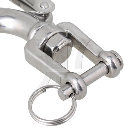 BQLZR 2Pieces Load 350KG American Type Swivel Hoisting Hook 304 Stainless Steel