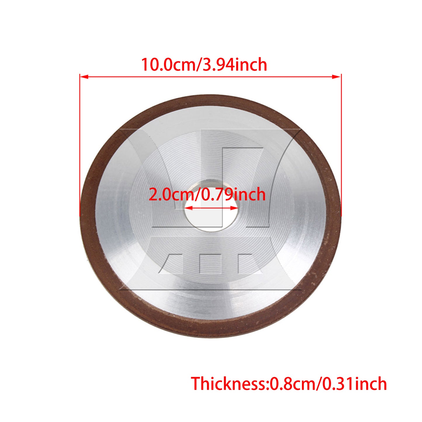 BQLZR 2 Pieces PDX Single Bevel Grinding Wheel for Industry 150# 100x10x20mm Silver