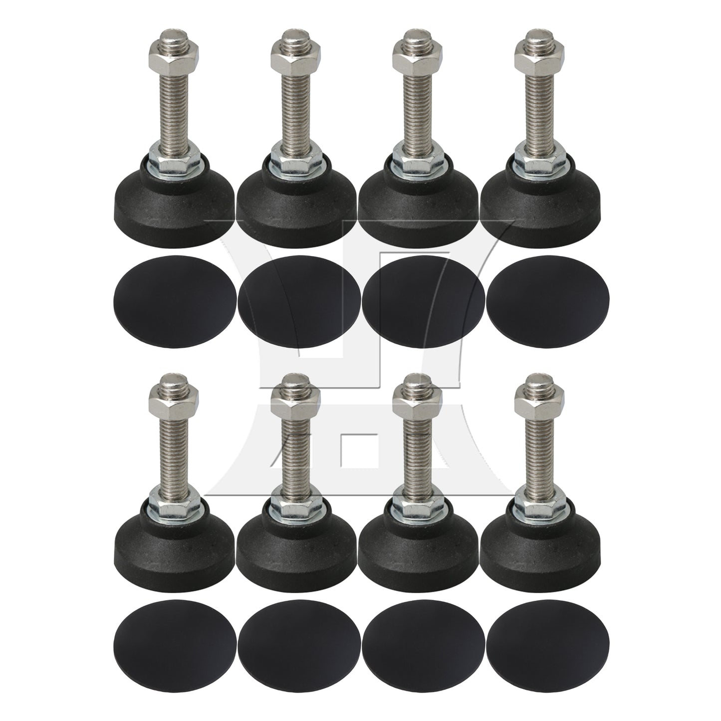 BQLZR 50mm Dia Adjustable Height Leveling Feet Furniture Glide M12 x 50mm