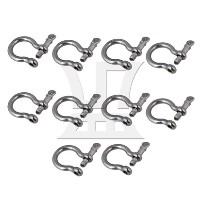 BQLZR  M5 304 Stainless Steel Screw Pin Anchor Shackle Bow Rigging European Style
