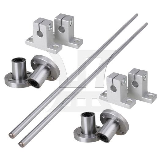BQLZR Vertical 8mm Lead Screw Shaft Coupling 500mm Lead Nut Flange Bearing Set