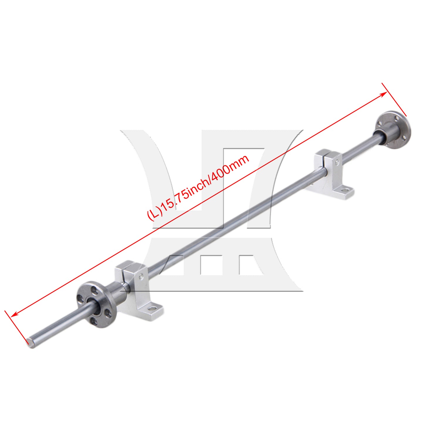 BQLZR Vertical 8mm Lead Screw Shaft Coupling 500mm Lead Nut Flange Bearing Set
