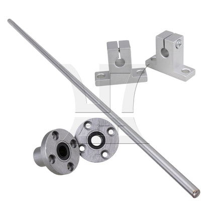 BQLZR Vertical 8mm Lead Screw Shaft Coupling 500mm Lead Nut Flange Bearing Set