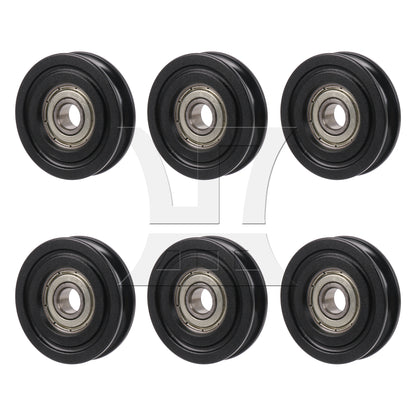 BQLZR U Type Groove Guide Pulley Wheel Bearing Door Window Roll 8x40x10mm