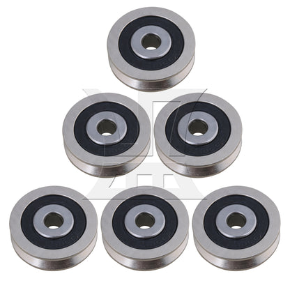 BQLZR  BQLZR 0.6x3x0.8cm V Shaped Guide Bearing Steel Sealed Ball Bearings Pulley