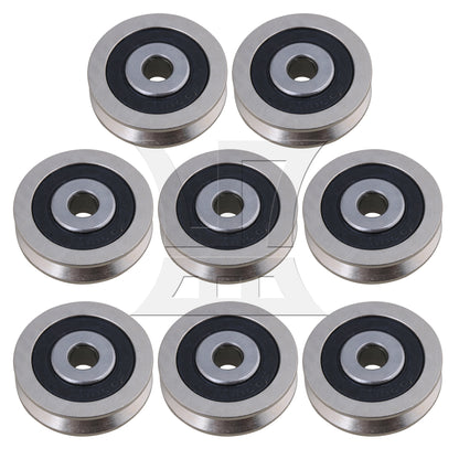 BQLZR  BQLZR 0.6x3x0.8cm V Shaped Guide Bearing Steel Sealed Ball Bearings Pulley
