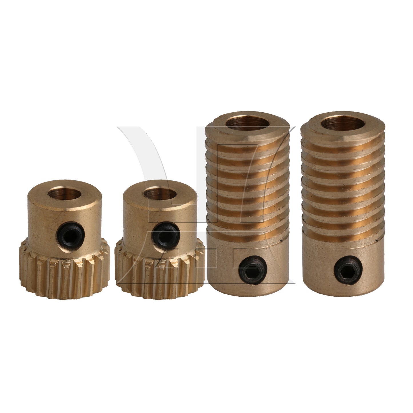 BQLZR 0.5 Modulus Light Weight Brass Turbine Wheel & Gear Shaft with 3mm Bore Set