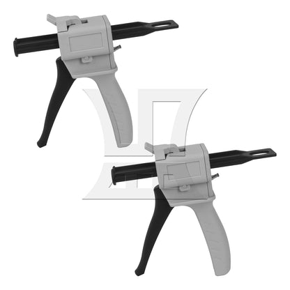 BQLZR 2 Pieces Plastic Dispenser 1:1/1:2 Ratio Impression AB Mixing Dispensing 50ml
