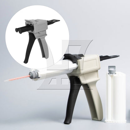 BQLZR 2 Pieces Plastic Dispenser 1:1/1:2 Ratio Impression AB Mixing Dispensing 50ml