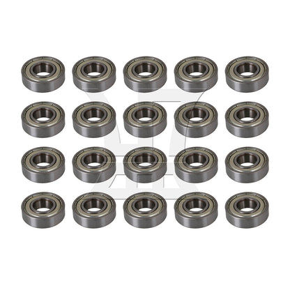 BQLZR Silver Steel Sealed 6001ZZ Deep Groove Roller Ball Bearings 12x28x8mm
