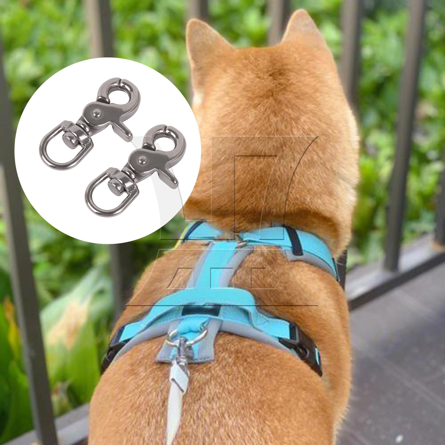 BQLZR  Silver Swivel Lobster Clasp Chain Snap Hook 304 Stainless Steel