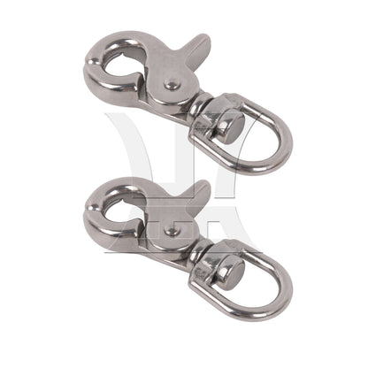 BQLZR  Silver Swivel Lobster Clasp Chain Snap Hook 304 Stainless Steel