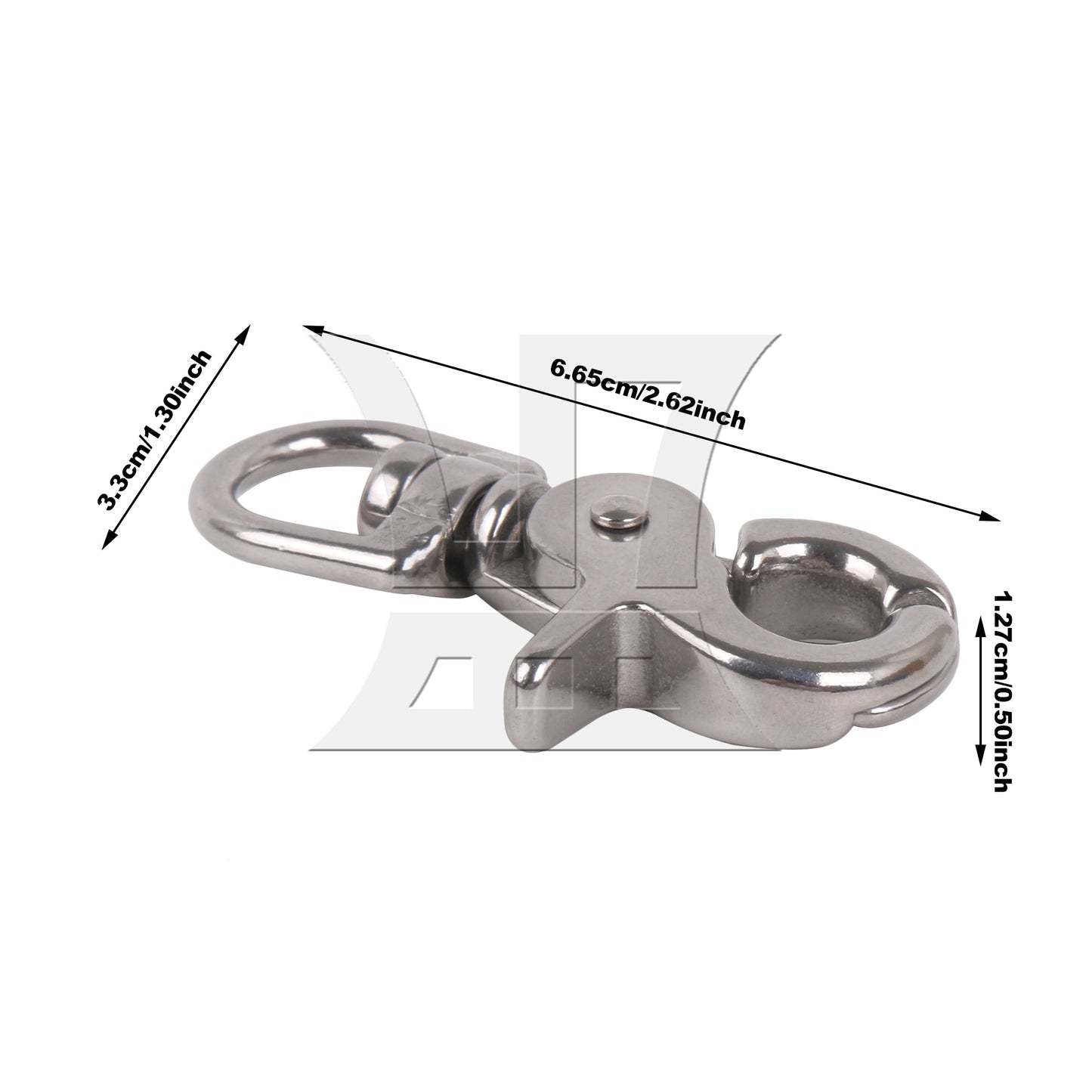 BQLZR  Silver Swivel Lobster Clasp Chain Snap Hook 304 Stainless Steel