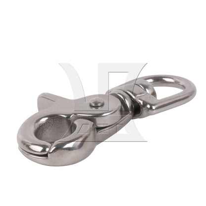 BQLZR  Silver Swivel Lobster Clasp Chain Snap Hook 304 Stainless Steel