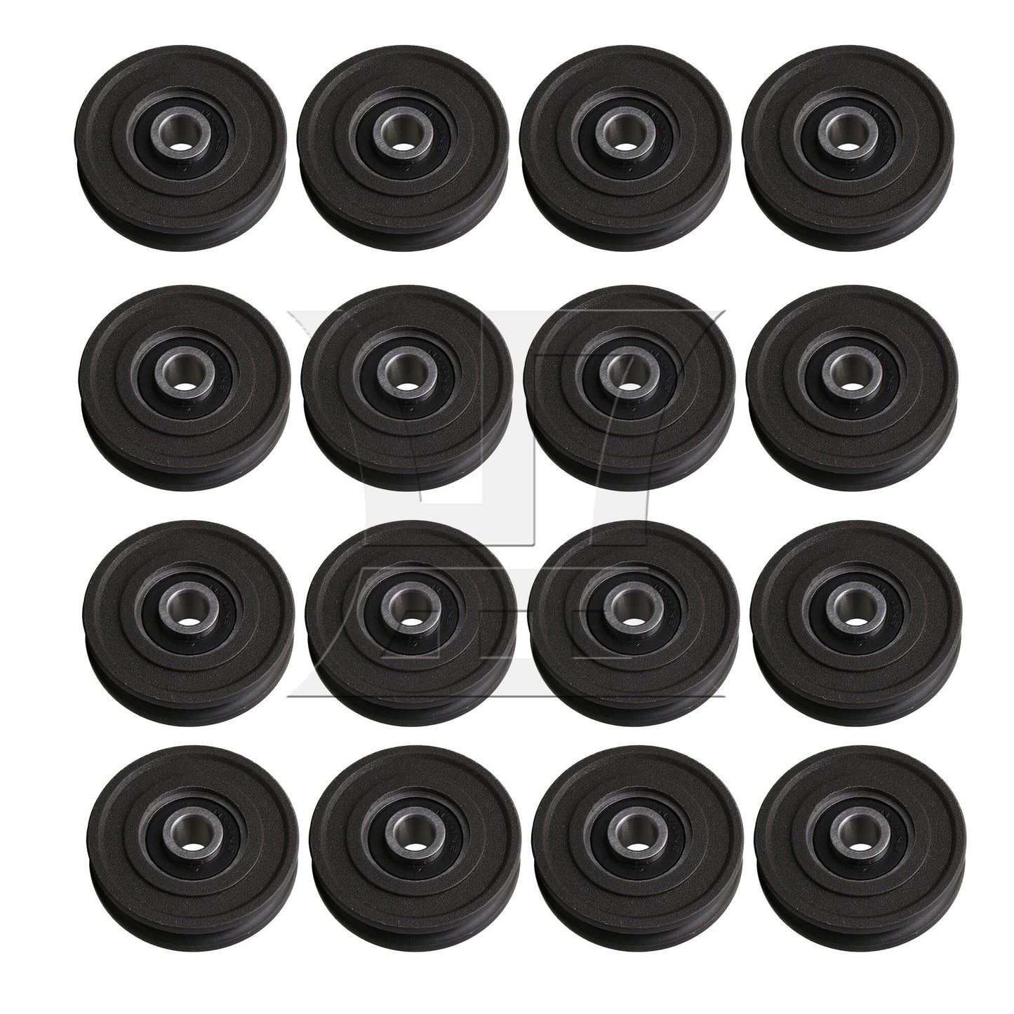 BQLZR  Black 4.5x1.15cm Round U-Type Groove Guide Roller Bearing Pulley