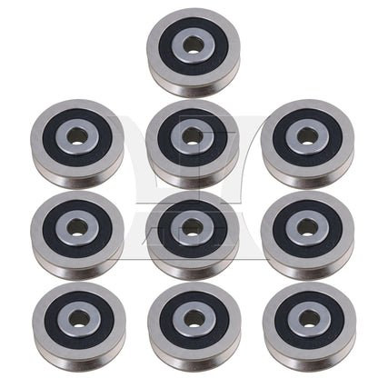 BQLZR  BQLZR 0.6x3x0.8cm V Shaped Guide Bearing Steel Sealed Ball Bearings Pulley
