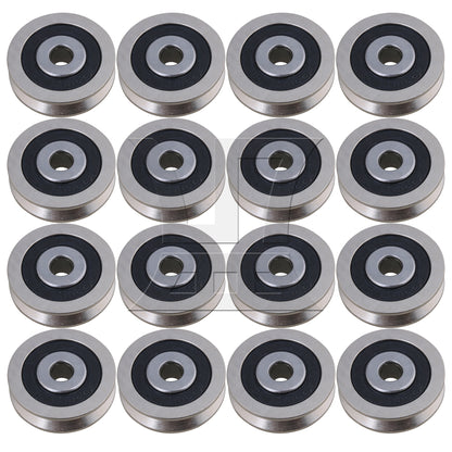BQLZR  BQLZR 0.6x3x0.8cm V Shaped Guide Bearing Steel Sealed Ball Bearings Pulley