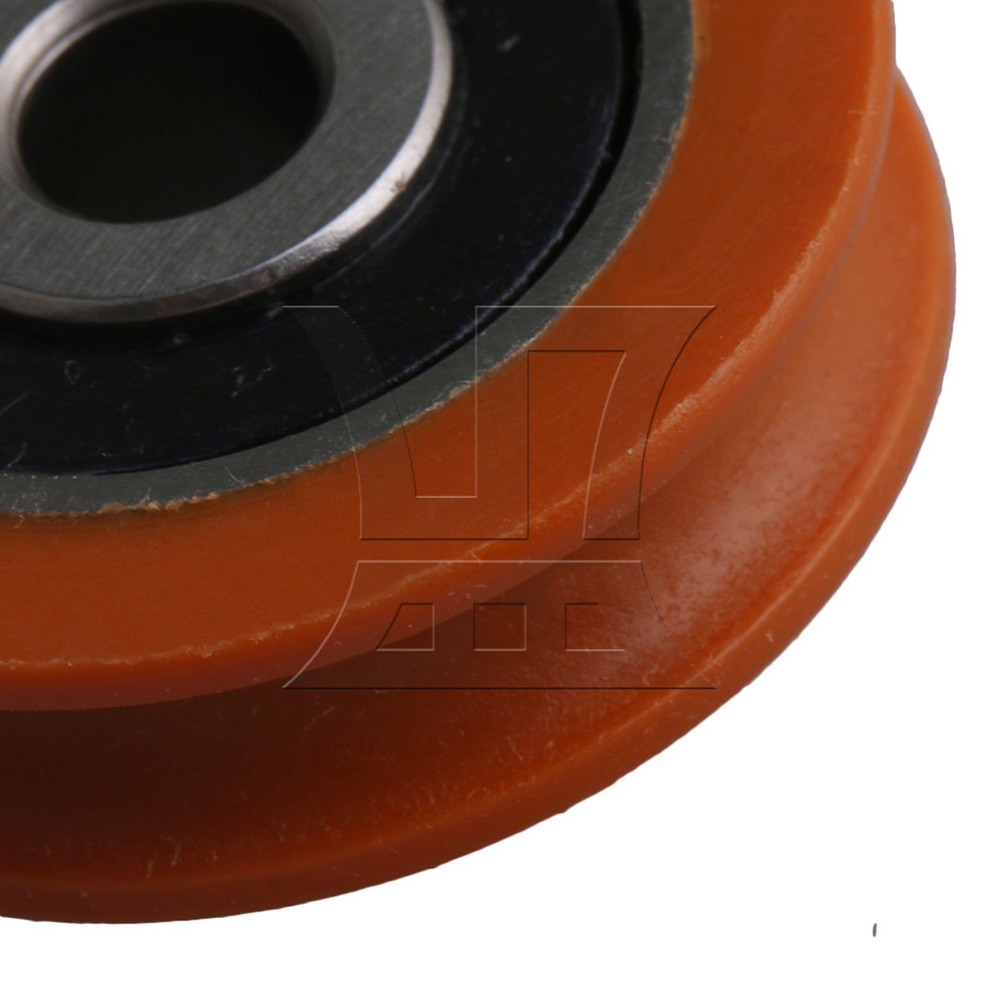 BQLZR  Nylon Round Shape Groove Guide Roller Bearing Pulley Wheel Orange