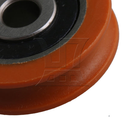 BQLZR  Nylon Round Shape Groove Guide Roller Bearing Pulley Wheel Orange