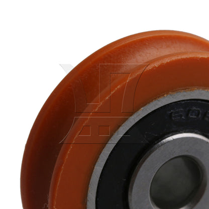 BQLZR  Nylon Round Shape Groove Guide Roller Bearing Pulley Wheel Orange