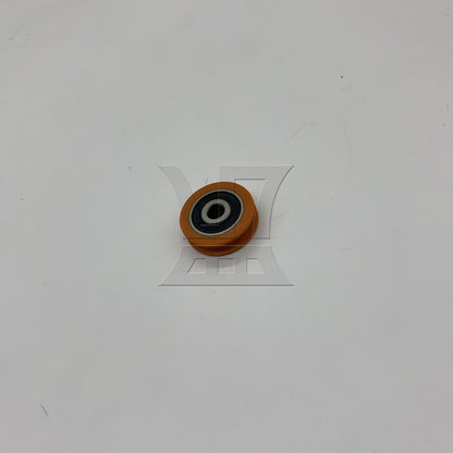 BQLZR  Nylon Round Shape Groove Guide Roller Bearing Pulley Wheel Orange
