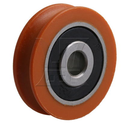 BQLZR  Nylon Round Shape Groove Guide Roller Bearing Pulley Wheel Orange