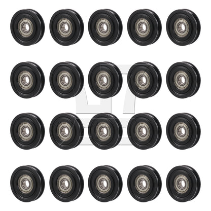 BQLZR U Type Groove Guide Pulley Wheel Bearing Door Window Roll 8x40x10mm