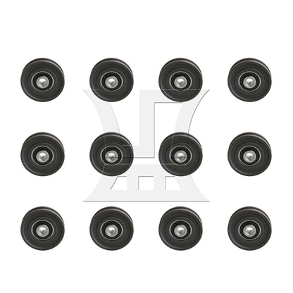 BQLZR  Black 4.5x1.15cm Round U-Type Groove Guide Roller Bearing Pulley