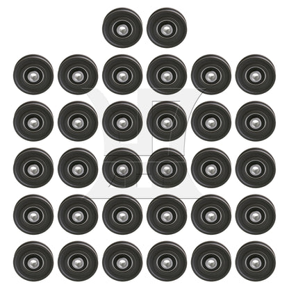 BQLZR  Black 4.5x1.15cm Round U-Type Groove Guide Roller Bearing Pulley