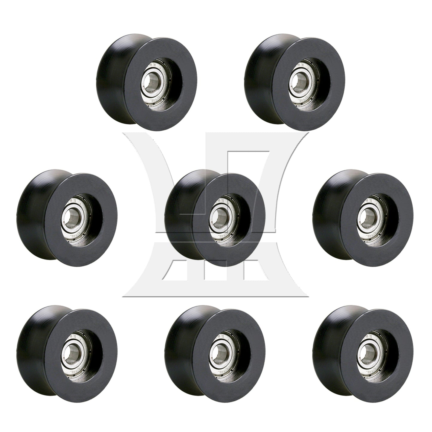 BQLZR Black U Type Groove Bearing Pulley Wheel Pulley 5x25x13mm for Window