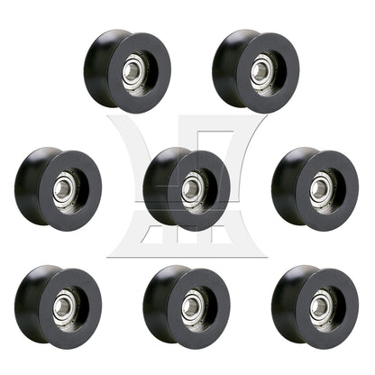 BQLZR Black U Type Groove Bearing Pulley Wheel Pulley 5x25x13mm for Window